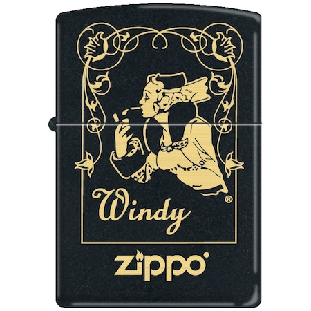 Zippo 2024 Zippo Custom 218 Black Matte-Windy Window ZIP-218MP324619